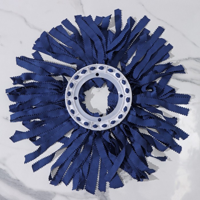 Насадка для швабры «Замша», (наборы для уборки с центрифугой), кольцо 16 см, цвет синий