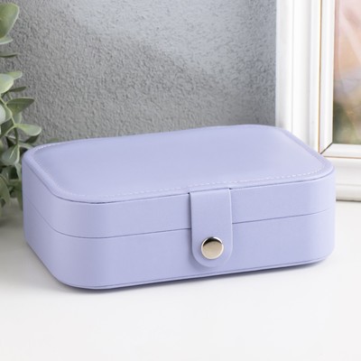 Шкатулка для украшений «Матовая гладь», кожзам, сиреневая, 16×11×5 см