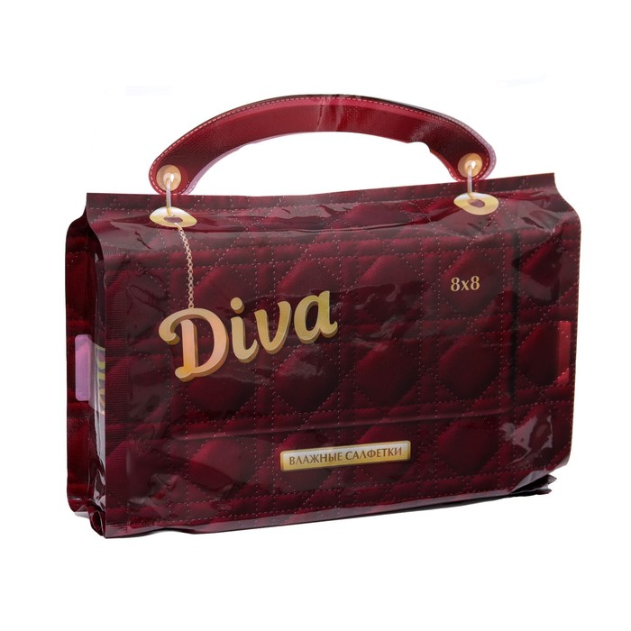Влажные салфетки Diva 8 упаковок по 8 штук - Фото 1