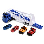 Грузовик инерционный «Автовоз», 4 машинки в комплекте, МИКС - фото 24413988