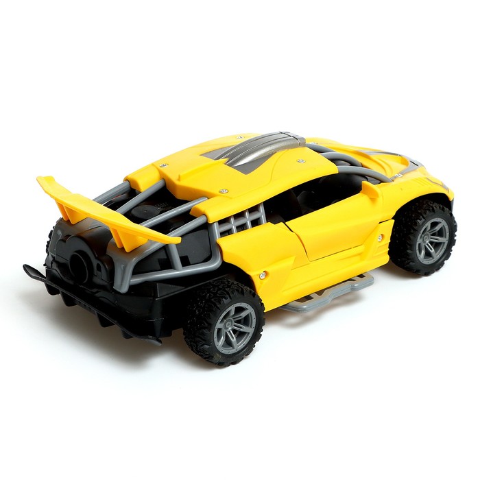 Машина радиоуправляемая «Гоночная», работает от батареек, свет, цвет жёлтый 65861