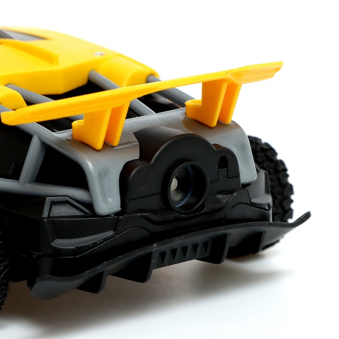 Машина радиоуправляемая «Гоночная», работает от батареек, свет, цвет жёлтый 65861