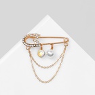 Булавка «Классик», 5 см, цвет радужно-белый в золоте - фото 52808718