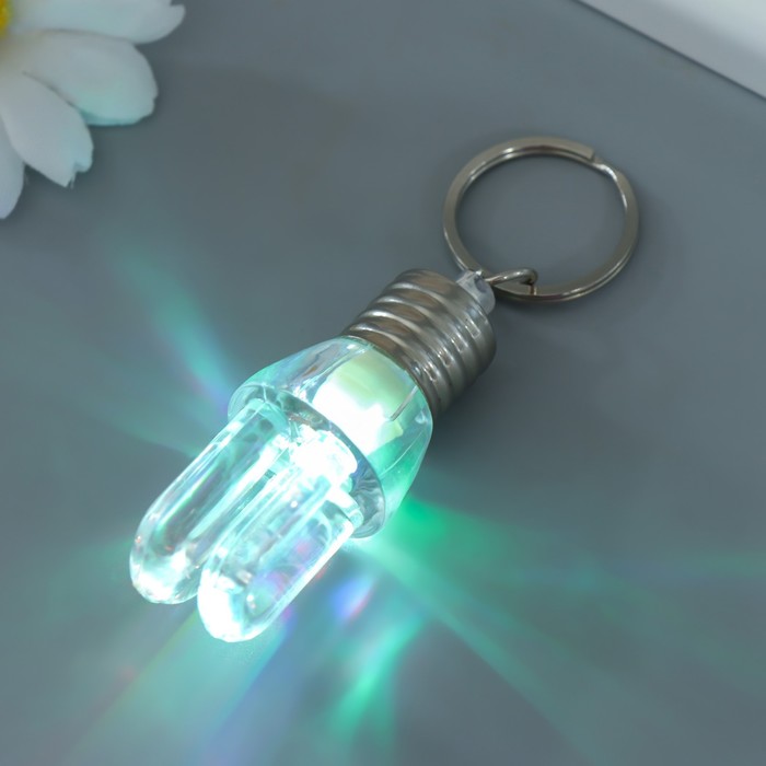Фонарик свет на кольце "Прозрачная лампа дуги" мигает 2,5х6 см