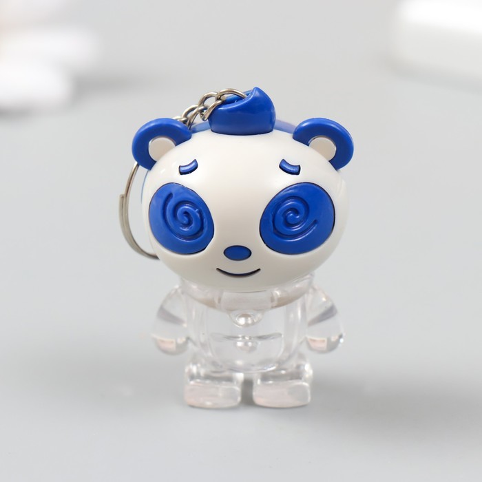 Фонарик свет на кольце "Панда с хохолком" МИКС мигает 3х5 см 9607926