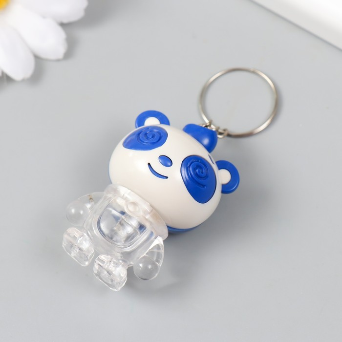 Фонарик свет на кольце "Панда с хохолком" МИКС мигает 3х5 см 9607926