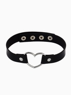 Чокер «Искушение», сердце, чёрный в серебре, 40 см - Фото 1