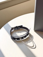 Чокер «Искушение» кружево с цепями, цвет чёрный в серебре, 40 см - Фото 6