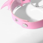 Браслет кожа «Летучая мышь», цвет розовый в серебре - Фото 3