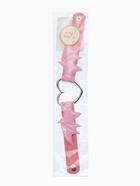 Браслет кожа «Летучая мышь», цвет розовый в серебре - Фото 5