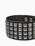 Браслет унисекс «Хардкор» широкий с шипами, цвет чёрный в серебре - Фото 2