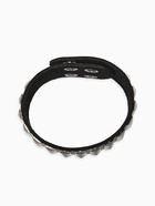 Браслет унисекс «Хардкор» широкий с шипами, цвет чёрный в серебре - фото 63077552