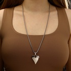 Кулон на цепочке «Сердце», вытянутое, цвет серебро, 70 см - Фото 8