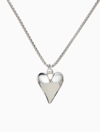 Кулон на цепочке «Сердце», вытянутое, цвет серебро, 70 см - Фото 3