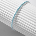 Браслет со стразами «Лёд» туман, 2 мм, цвет матовый голубой в серебре - фото 31069252