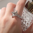 Кольцо «Таяние», цвет серебро, безразмерное - фото 61901136