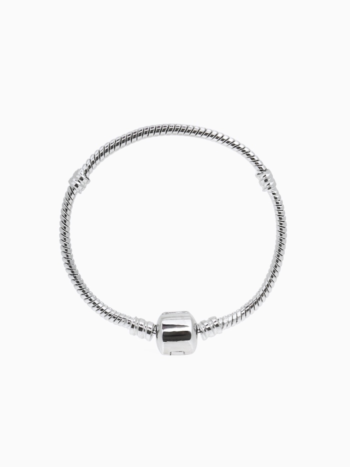 Браслет для шармов «Бусинка», основа, цвет серебро, 15 размер