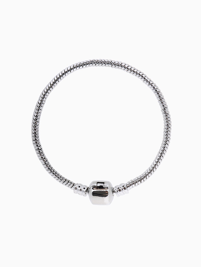 Браслет для шармов «Бусинка», основа, цвет серебро, 16 размер