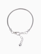 Браслет для шармов «Карабин», основа, цвет серебро, 17 размер + 5 см удлинитель - Фото 1