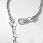 Основа для браслета "Карабин", цвет серебро, 17 размер + 5 см удлинитель - Фото 2