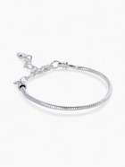 Браслет для шармов «Карабин», основа, цвет серебро, 17 размер + 5 см удлинитель - Фото 3