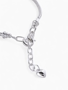 Браслет для шармов «Карабин», основа, цвет серебро, 17 размер + 5 см удлинитель - Фото 4