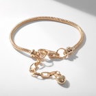 Браслет для шармов «Карабин», цвет золото, 17 размер + 5 см удлинитель - Фото 3