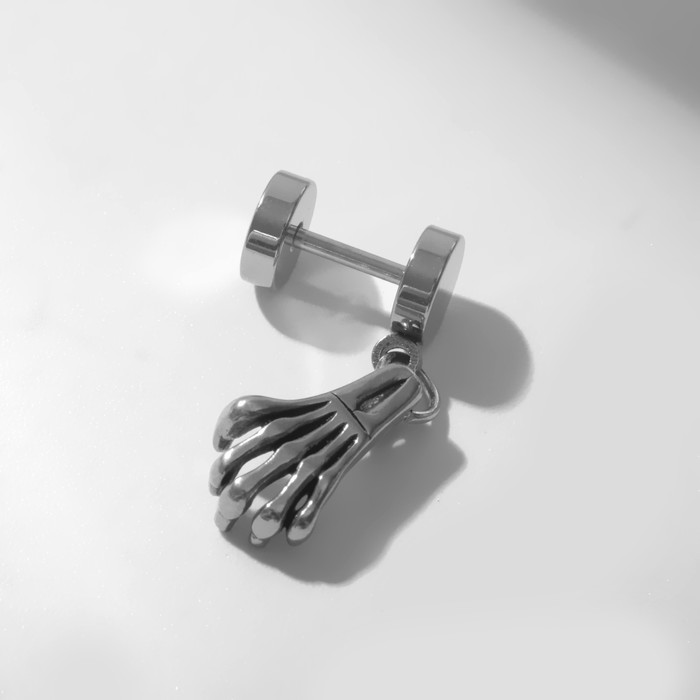 Пирсинг в ухо «Тоннель» скелет, d=5 мм, цвет серебро - Фото 1
