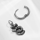 Пирсинг в ухо «Кольцо» дракон, d=18 мм, цвет серебро - Фото 3