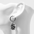 Пирсинг в ухо «Кольцо» дракон, d=18 мм, цвет серебро - Фото 5