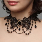 Чокер «Александрия» ажурное переплетение, цвет чёрно-белый в золоте, 30 см - Фото 1