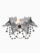 Чокер «Александрия», ажурное переплетение, чёрно-белый в золоте, 30 см - Фото 1