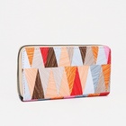 Кошелёк на молнии, красный, Разноцветный - фото 57980077