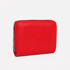 Кошелёк на молнии, цвет красный - фото 57980129