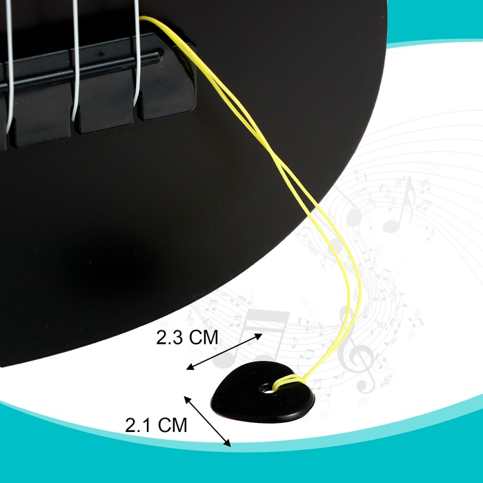 Игрушка музыкальная - гитара «Стиль», 4 струны, 57 см., цвет чёрный - фото 1910739605