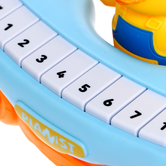 Музыкальное пианино «Утёнок», 10 клавиш, работает от батареек