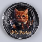 Тарелка одноразовая бумажная "Happy Birthday", волшебный кот, 18 см - Фото 5