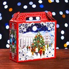 Подарочная новогодняя коробка «На Катке», упаковка для сладких подарков, 17.3×6.5×15 см - Фото 2