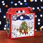 Подарочная новогодняя коробка «На Катке», упаковка для сладких подарков, 17.3×6.5×15 см - Фото 3