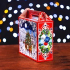 Подарочная новогодняя коробка «На Катке», упаковка для сладких подарков, 17.3×6.5×15 см - Фото 4