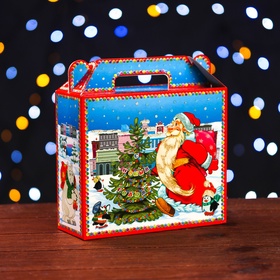 Подарочная новогодняя коробка «Снеговики» 17.3×6.5×15 см