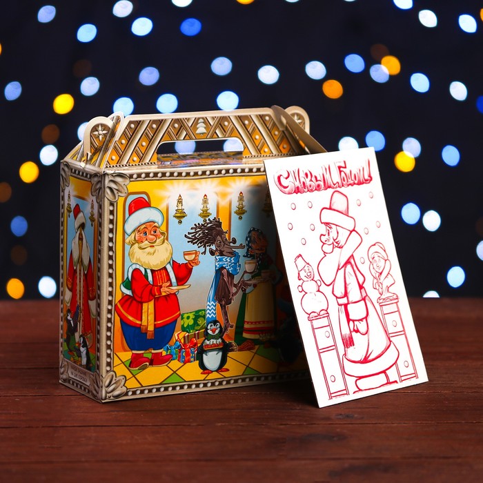 Подарочная коробка "Скульптурная Мастерская Деда Мороза" 17,3 х 6,5 х 15 см - Фото 1