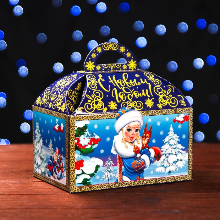 Подарочная коробка "Дед Мороз и Снегурочка" 18,5 x 12,5 x 19 см - Фото 1