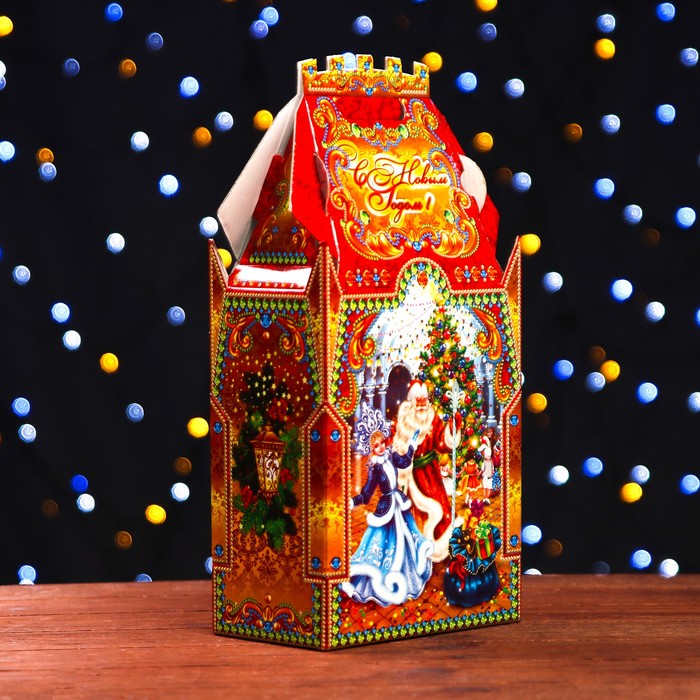 Подарочная коробка "Дед Мороз в замке" 17,8 х 10,8 х 36,5 см - Фото 1