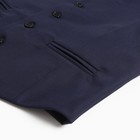 Школьный костюм (жилет/ брюки) для мальчиков, цвет тёмно-синий, рост 160см - Фото 4