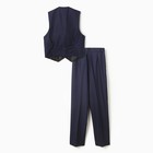 Школьный костюм (жилет/ брюки) для мальчиков, цвет тёмно-синий, рост 160см - Фото 9