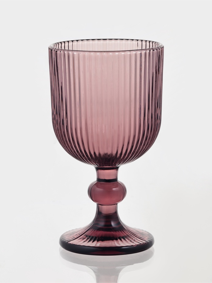 Бокал для вина Magistro «Грани», 250 мл, 8×14.5 см, стекло, бордовый - Фото 1