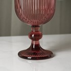Бокал из стекла для вина Magistro «Грани», 250 мл, 8×14,5 см, цвет сиреневый - Фото 3