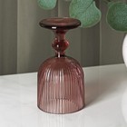 Бокал для вина Magistro «Грани», 250 мл, 8×14.5 см, стекло, бордовый - Фото 5