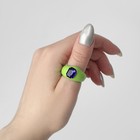 Кольцо «Блеск» одна вставка, цвет сине-зелёный, размер 18 - Фото 2